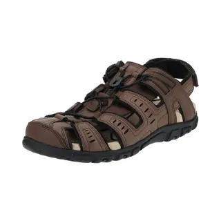 Geox Herren Uomo Strada C Sport Sandal, Dunkelbraun, 42 Eu