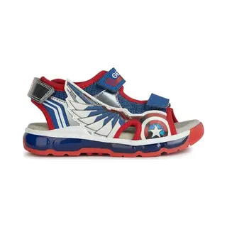 Sandalen Geox Android Blau Rot Weiß Für Kinder. - 31
