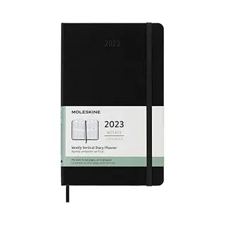 Moleskine Weekly Planner 2023, 12-Month Weekly Diary With Horizontal Layout, Weekly Horizontal Planner, Hard Cover, Large Size 13 X 21 Cm, Colour