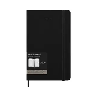 Moleskine Germany Moleskine 12 Monate Pro Wochen Notizkalender 2026 Pro Large/A5 1 Wo = 2 Seiten Vertikal Spalten Für Notizen Fester Einband Schwarz