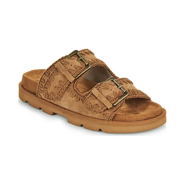 Mou Low Bio Sandal 2buckles Monoch Slippers - Dames - Cognac - Maat 38 thumbnail