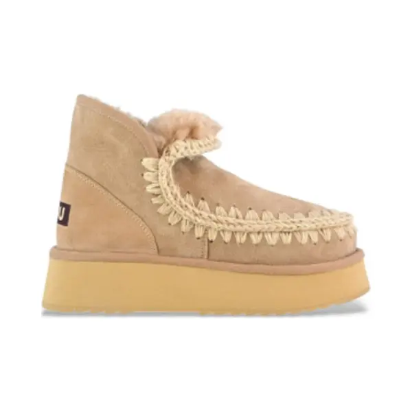 Mou For Woman. Mu.FW681000A Mini Eskimo Platform Boot Suede (40), Leather, Brown, Flat, None, Casual thumbnail