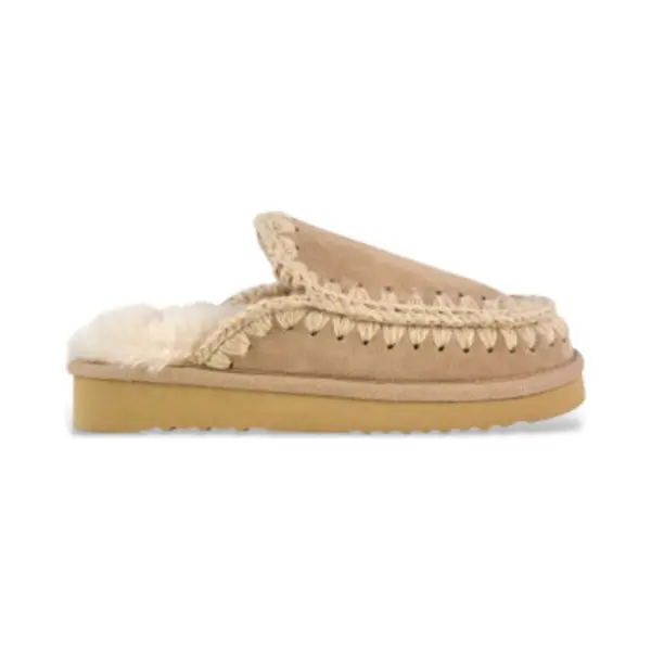 Mou Für Damen. Mu.FW101125A Braune Eskimo-Lederclogs (37), Wohnung, Keine, Lässig thumbnail