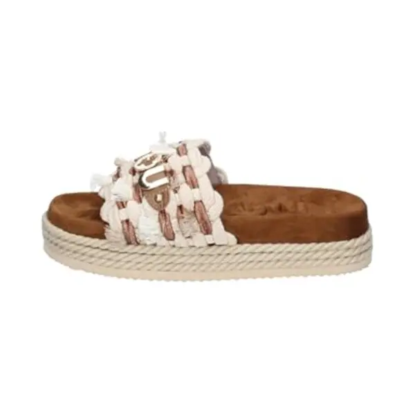 Mou For Woman. Mu.SW451008K Beige Monoband Sandals (38), 1 To 3 Cm, None, Casual thumbnail