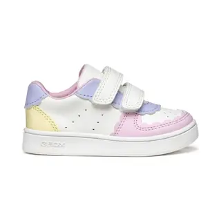Geox B Eclyper Girl A Sneaker Baby Meisjes, Wit/geel (Lt Yellow), 24 Eu