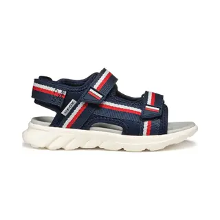 Geox J Airadyum Bo Sandal, Navy/Red, 39 Eu