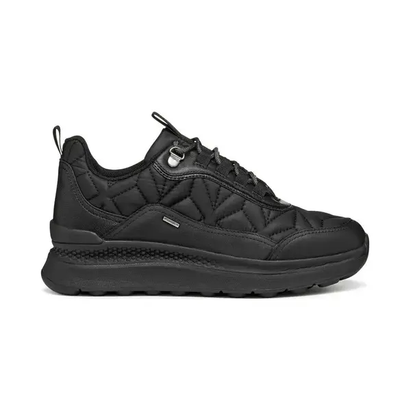Geox Spherica Actif W Tex Black Womens Trainers D46WPD-C9999 In A Plain Leather And Textile In Size 37 thumbnail