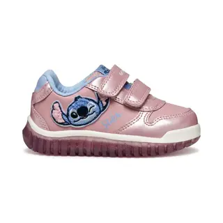 Geox Lilo Stitch Lights Pink Kids Girls Trainers B5661B-C8207 In A Plain Man-made And Textile In Size 25
