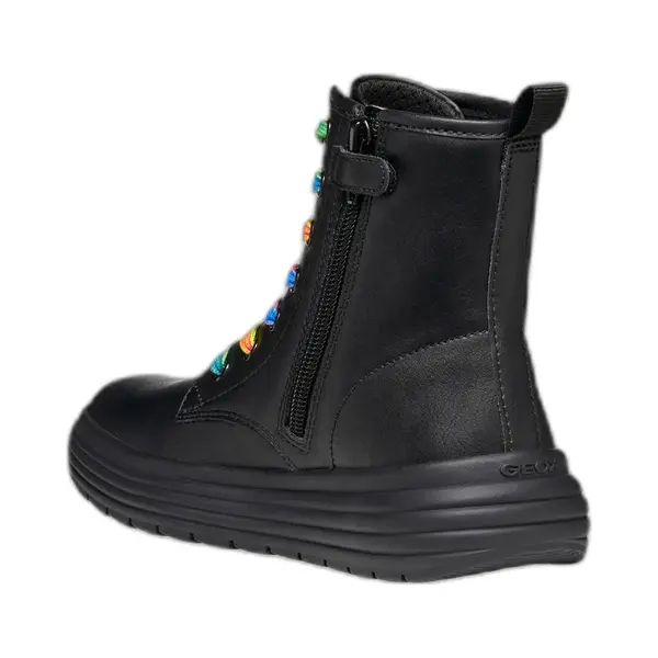 Geox J Phaolae Girl Ankle Boot, Black/Multicolor, 32 Eu thumbnail