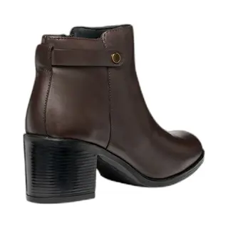Geox Women's D New Asheel Ankle Boots, Dark Brown, 38.5 Eu, Dark Brown, 5.5 Uk