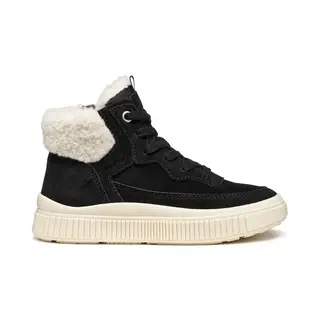 Geox J Laquinny Girl Wpf Sneaker, Black, 38 Eu