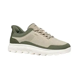 Geox Spherica Plus Heren Sneakers - Olijfgroen/Beige - Maat 43