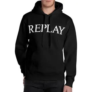 Replay Herren Hoodie Kapuzenpullover Brushed Fleece - Regular Fit