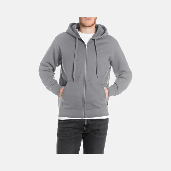 Replay Herren Hoodie Mit Reißverschluss Sweatshirtjacke, Lead Grey 093 (Grau), M thumbnail