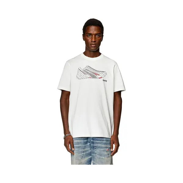 Diesel Just T-shirt Met Korte Mouwen Wit S Man thumbnail