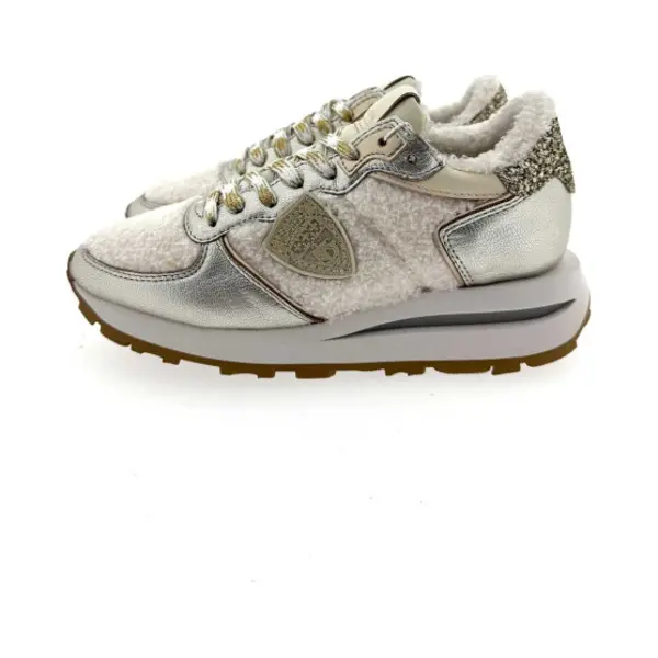 Philippe Model Tropez Haute Low Woman Sneakers - Textiel - Dames - Beige - Maat 38 thumbnail