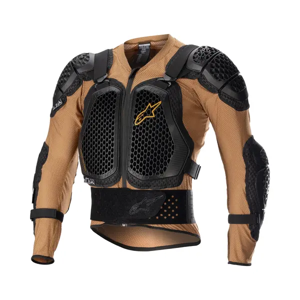 Alpinestars 6506823-814-L motorjack & -vest Man Zwart, Zand, Oranje thumbnail
