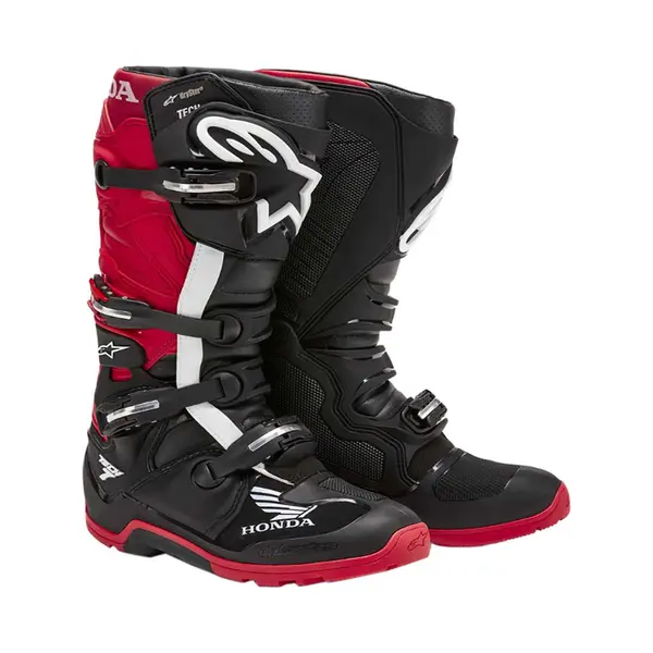 Alpinestars Honda Tech 7 Enduro Drystar® Boots Black Bright Red, Size, 12 thumbnail