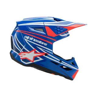 Alpinestars S-M3 Jeugd Wurx Helm Ece 22.06 Blue Red White Black Gl, Size, Yl