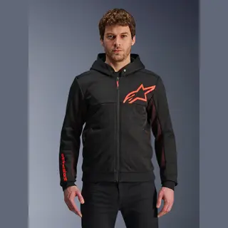 Alpinestars Chrome Air Sport Hoodie Black Red Fluo