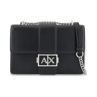 A|X Armani Exchange For Woman. XW000070AF12039UC001 Logo Metal Bag Black (Osfa), Casual, Party, Polyurethane