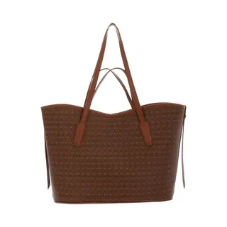Coccinelle New Never Without Bag Shopper Coated Monogram Multi Cognac/Cognac