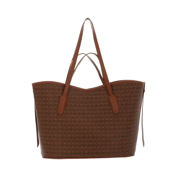 Coccinelle New Never Without Bag Shopper Coated Monogram Multi Cognac/Cognac thumbnail