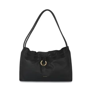 Coccinelle Leren Schoudertas Isabela Handbag Smooth Leather Noir Zwart