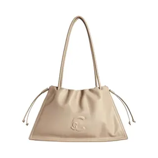Coccinelle Leren Schoudertas Dulse Shoulderbag Sandshell Beige