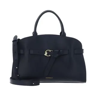 Coccinelle Leren Schoudertas Handtas Sabine Handbag Midnight Blue Donkerblauw