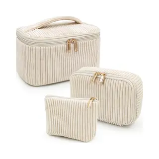 Toilettassen Dames Cosmetische Tassen 3-delige Bloemenmotief Toilettassen, Toilettassen, Cosmetische Tassen, Draagbare Cosmetische Tassen,