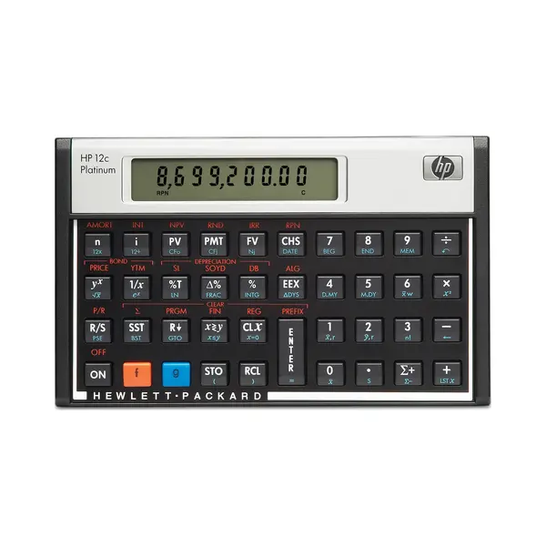 Hp 12c calculator Desktop Financiële rekenmachine Aluminium, Zwart thumbnail