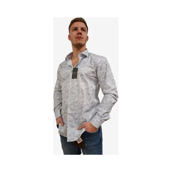 Ombre Napoli Uomo - Overhemd Heren - Wit - Print - Italianstyle thumbnail