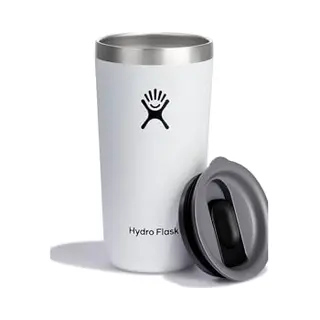 Hydro Flask - All Around 355 Ml Beker Met Hersluitbaar Lekvrij Deksel - Dubbelwandige Vacuüm-isolatie Van Roestvrij Staal - Bpa-vrij - Wit