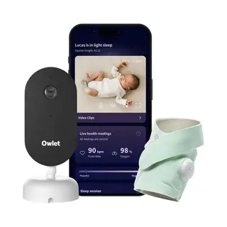 Owlet Baby Care De Babyphone Videoüberwachung 2K-Hd Mit App & Zertifiziertem Dream Sock® Sensor