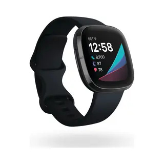 Fitbit Sense 4,01 cm (1,58") Amoled 40 mm Digital Touchscreen Graphit Wi-Fi Gps (Satellit)