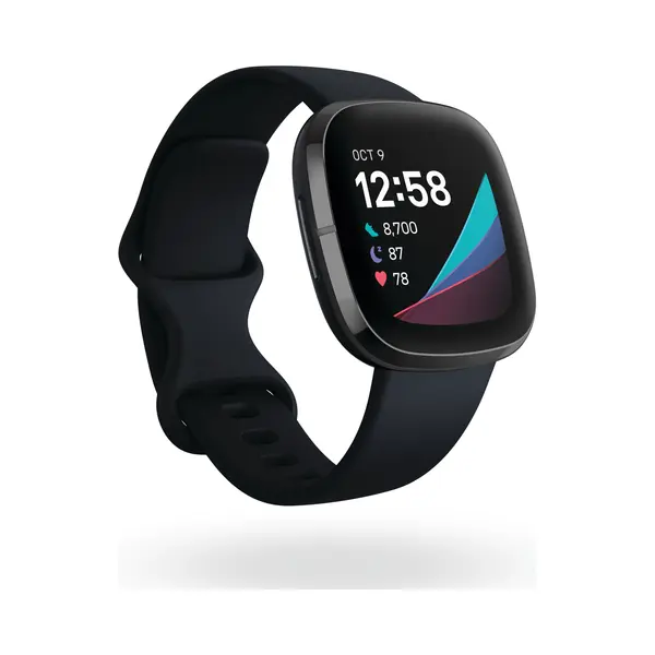 Fitbit Sense 4,01 cm (1,58") Amoled 40 mm Digital Touchscreen Graphit Wi-Fi Gps (Satellit) thumbnail