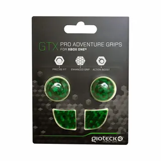 Gioteck Gtx Xbox Thumb Grips/Silicone Caps - Non-Slip, Aiming Aid For Xbox Controller - Green