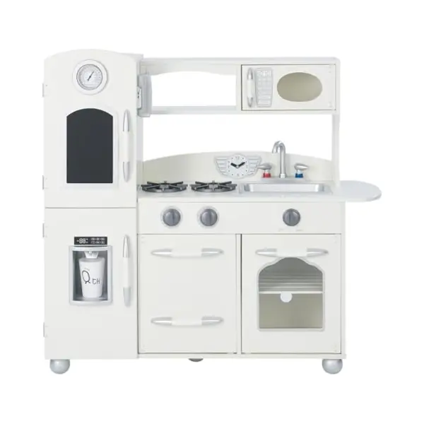 Teamson Kids Wooden Play Kitchen Toy Kitchen Playset Large Pretend Play Kitchen With Interactive Role Play Ice Maker, Microwave And Oven Westchester thumbnail
