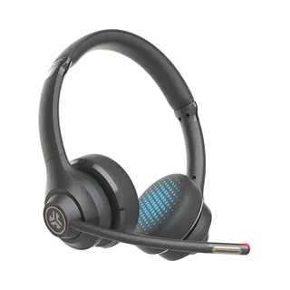 JLab Go Work Headset Bedraad en draadloos Hoofdband Oproepen/muziek Usb Type-C Bluetooth Zwart, Blauw