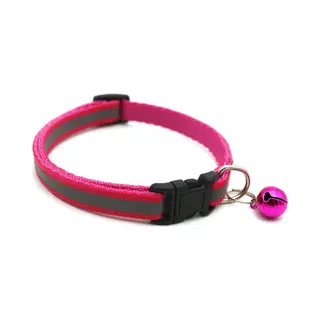 Kattenhalsband Met Belletje - Reflecterend - Verstelbaar - 19 / 32 Cm - Kattenbandje - Halsband Kat - Cat - Kitten - Katten Halsband - Roze