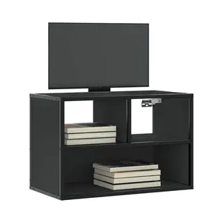 VidaXL Tv-meubel Zwart 60x31x39, 5 Cm Hout & Metaal Tv-meubel - Salontafel - Media Kast - Industrieel Meubilair - Compact Tv-meubel