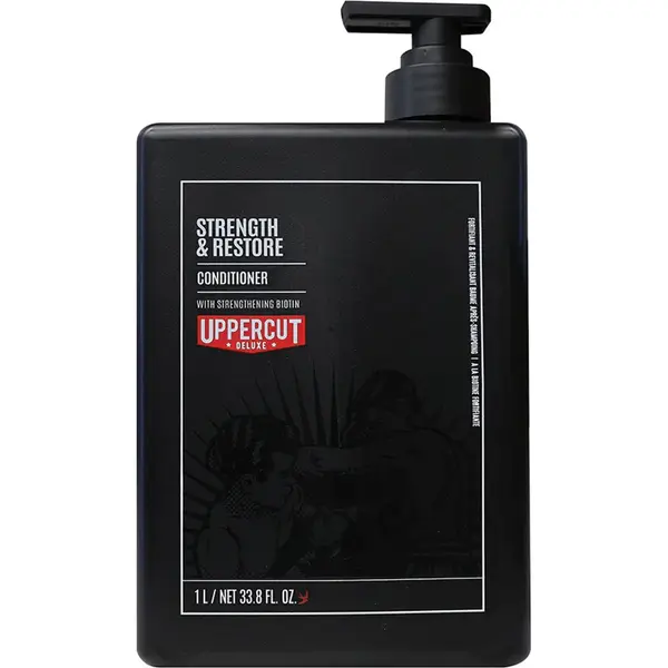 Uppercut Deluxe Strength And Restore Conditioner, Infused With Biotin And Caffeine To Promote Healthy Growth, Suitable For All Hair Types 1L thumbnail