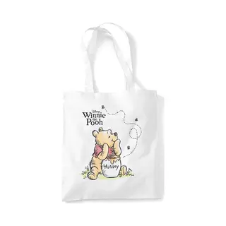 Disney Winnie The Pooh Hunny Poster Travel Reusable Tote Bag, White