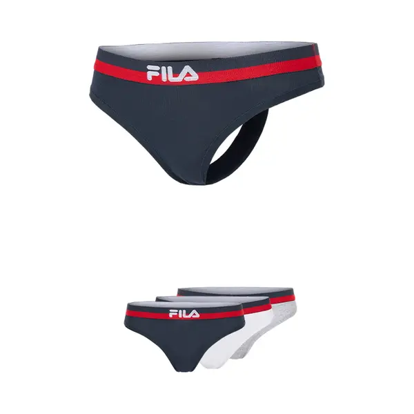 Fila Urban String Gekleurde Waistband - Maat Xl - 3 Pack - Navy/Wit/Grijs thumbnail