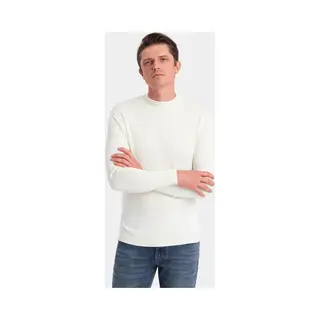 Ombre - Heren Sweater - Half Turtleneck - Creme Color - Italianstyle