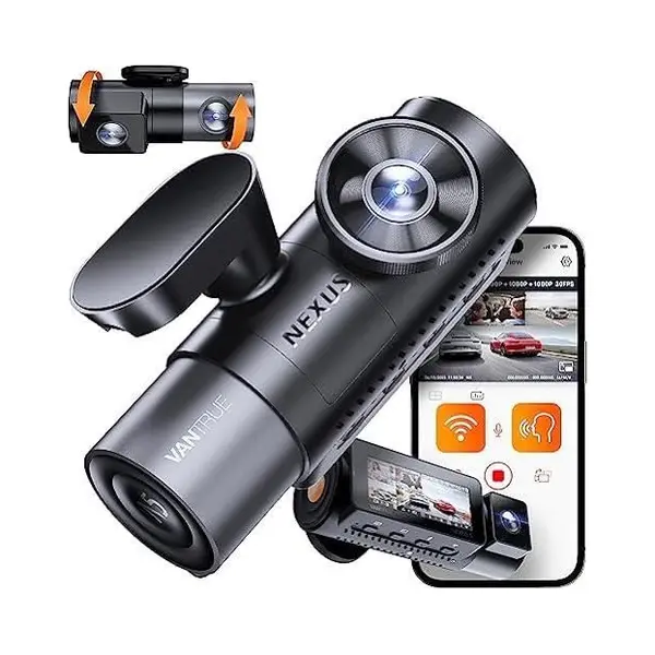 Vantrue N5 4 Kanal 2.7K Starvis 2 Dashcam Auto 1944P+ 3 Lens 1080P Dash Cam Vorne Innen Hinten, 5.8GHz WiFi, IMX675 Hdr Nachtsicht Dash Camera Auto thumbnail