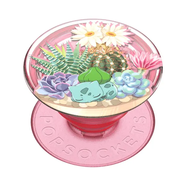PopSockets PopGrip Premium Bulbasaur Terrarium, Smartphone Halterung, Rosa thumbnail