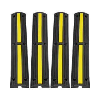 Vevor Kabel Bescherming 100 X 15 X 3, 1 Cm, 4x 1-kanaals Slangbrug Kabelgoot Kabelbrug Oploopbeveiliging Kabel