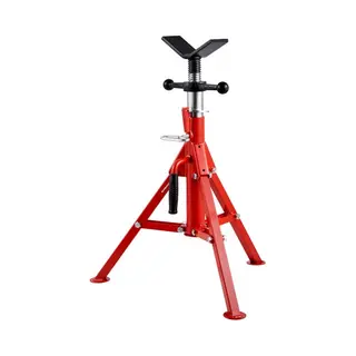 Vevor Pijpsteun Koolstofstalen Pijpsteun V-kop Max. Belasting 1134 Kg Pijpsteun In Hoogte Verstelbaar Van 61 Tot 107 Cm Inklapbare Poten Voor